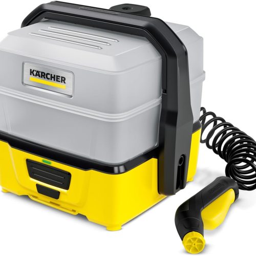Kärcher Nettoyeur à Pression Mobile OC 3 Plus, Pression Basse Douce, Batterie Lithium-Ion, Débit : 2 L/h, Poids : 2,3 kg, Réservoir d&rsquo;Eau : 7 L, Tuyau d&rsquo;Aspiration Spiralé : 2,8 m, Buse à Jet Plat