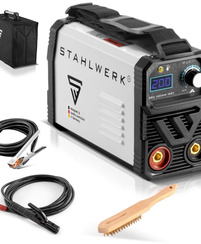 STAHLWERK ARC 200 MD IGBT – machine à souder DC MMA/Lift-TIG avec 200 ampères très compacte, Single-Board, garantie du fabricant de 7 ans
