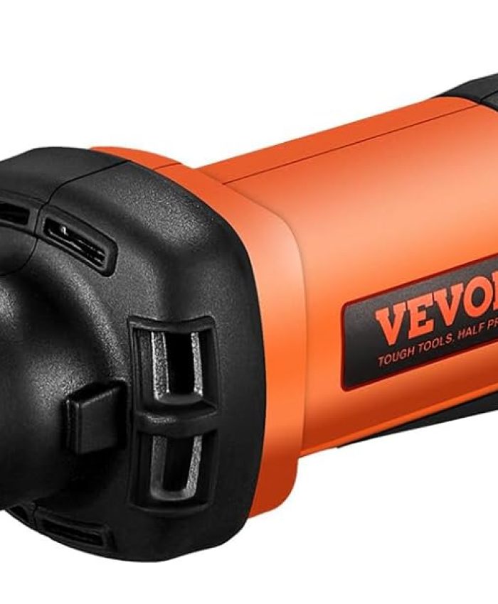 VEVOR Meuleuse Droite 820 W Meuleuse Électrique 10000-28000 tr/min Outil Multifonction 6 Vitesses avec Câble de 1,8 m Pince de Serrage 3 mm et 6 mm Opération Silencieux pour Ponçage Polissage Découpe