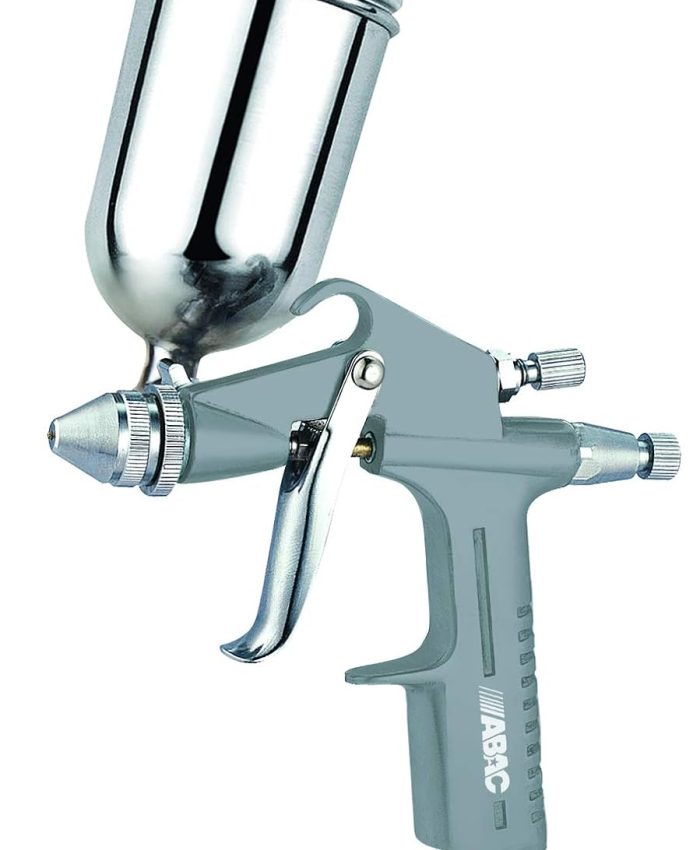 ABAC G-542F Pistolet à Peinture, Aérographe avec Réservoir de Peinture de 100ml, Buse de 0,8 mm, Pression Max 3 Bar