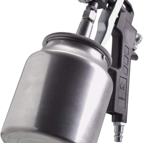 FERM Pistolet à peinture avec récipient – Pneumatique – 750cc – Max. 6 bar – Débit réglable