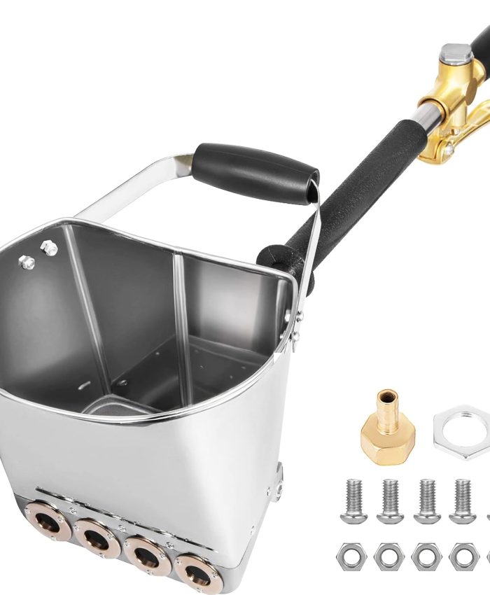 VEVOR Projecteuse d&rsquo;Enduit Pistolet à Ciment Machine à Crépir avec 4 Jets Pulvérisateur de Sablon Plâtre Béton Mortier Chaux pour Peinture Murale, Argent