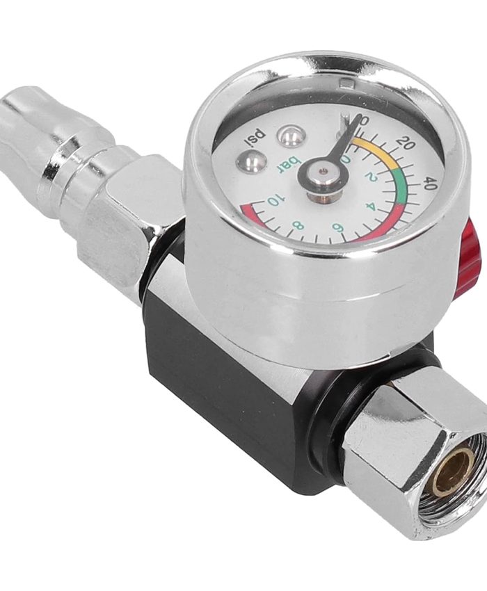 Régulateur de Pression D&rsquo;air Valve Pistolet à Peinture Régulateur de Pression D&rsquo;air avec Manomètre pour Pistolets Pulvérisateurs et Outils Pneumatiques