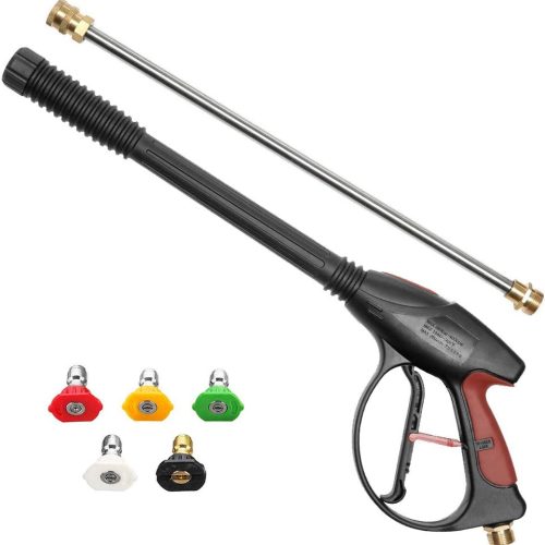 Achort Pistolet À Eau Haute Pression Baguette Magique, 280Bar Pistolet Nettoyeur Haute Pression de Rechange Gun and Nozzles pour Le Lavage De La Voiture D&rsquo;arrosage