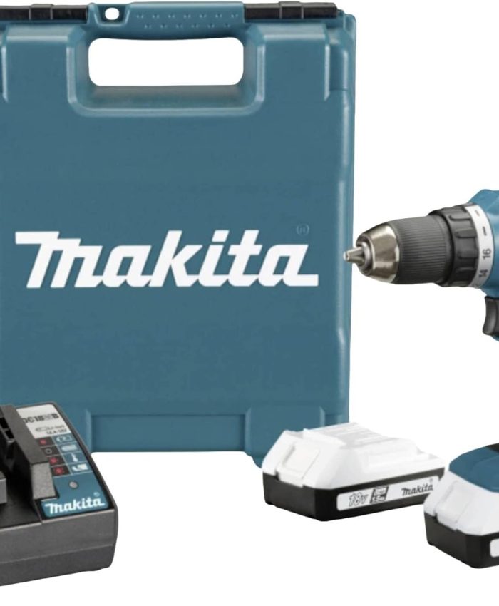 Makita DF488D002 Perceuse-visseuse sans fil18 V 1.5 Ah Li-Ion + 2 batteries, chargeur, mallette