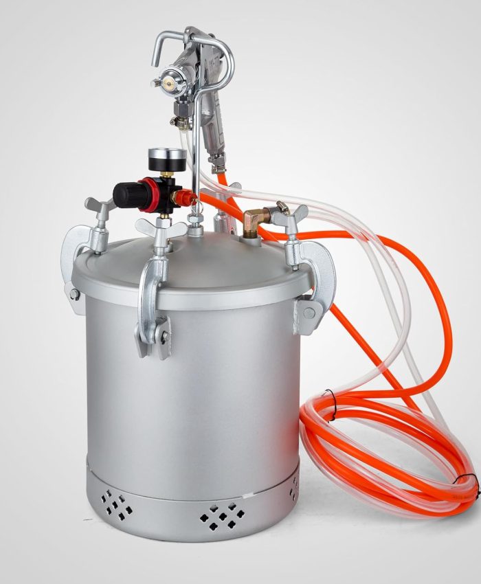 VEVOR Pistolet à Peinture de Pulvérisation10L Pulvérisateur de Peinture à Haute Pression Réservoir de Peinture avec Buse 3 mm Régulateur d&rsquo;air Sécurité pour Peinture Voiture Automobile