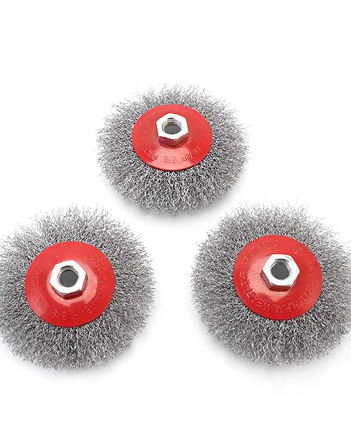 CENPEK Lot de 3 brosses métalliques M14 avec nœud torsadé en acier pour meuleuse d&rsquo;angle