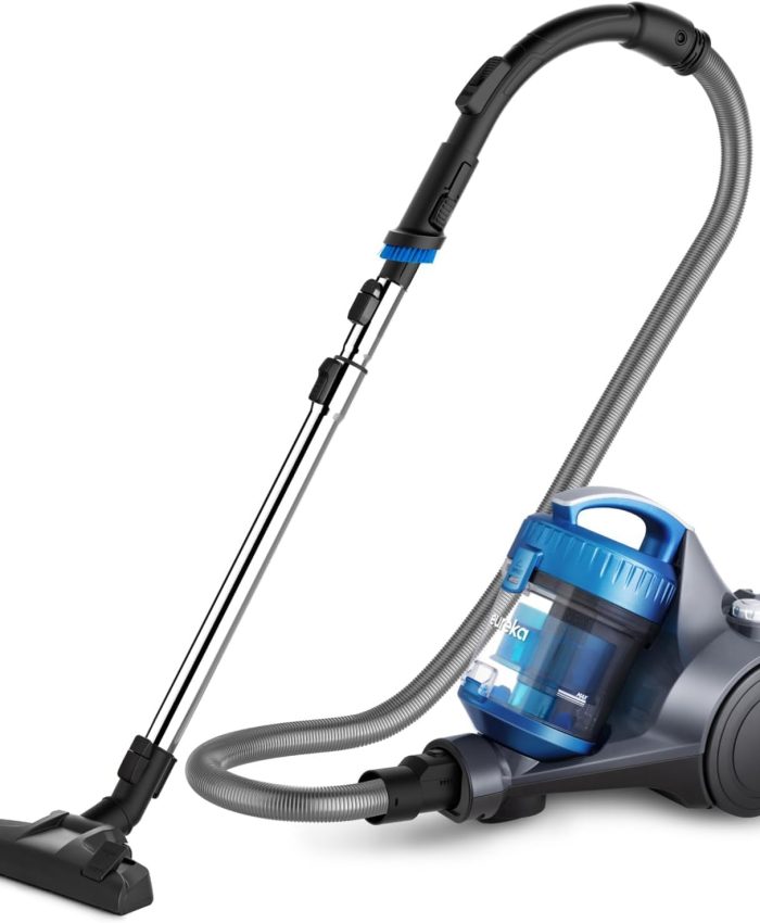 Eureka WhirlWind Aspirateur sans Sac, Aspirateur Traîneau silencieux, Aspirateur Cyclonique Léger et Puissant pour Tapis, Sols Durs, Poils d&rsquo;Animaux et Poussière, 700W, 1,5L, Bleu