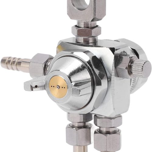 Fewb Mini Pistolet Pulvérisateur Automatique, Pistolet Pulvérisateur de Peinture à Pression Réglable Pneumatique St-6, Pulvérisateur de Batterie de Jardin à Buse en Acier Inoxydable pour(1mm/0.04in)
