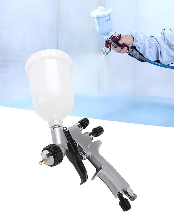 Pistolet Pneumatique avec Buse de 1,0 Mm, Pistolet de Pulvérisation à Alimentation par gravité avec Tasse de capacité de 250 ML, Kit de Torche de Pulvérisation de Peinture