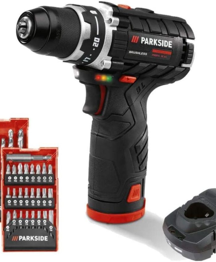 PARKSIDE Perceuse-visseuse sans fil PBSPA 12 A1avec accessoires