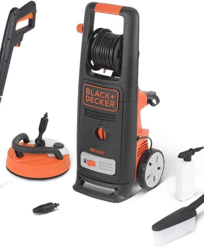 Black+Decker BXPW2000PE Nettoyeur Haute Pression avec Patio Cleaner Deluxe et Brosse Fixe (2000 W, 140 bar, 440 l/h)