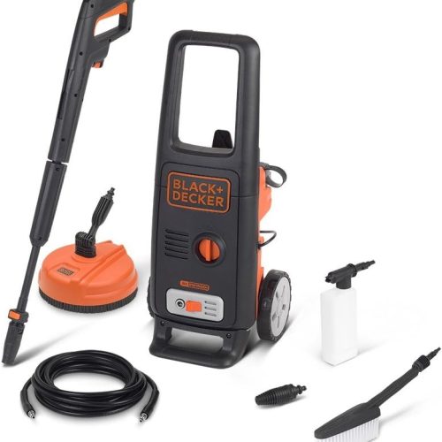 Black+Decker BXPW1600PE Nettoyeur Haute Pression avec Patio Cleaner et Brosse Fixe (1600 W, 125 bar, 420l/h)