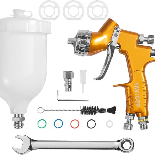 Pistolet a Peinture Professionnel pneumatique hvlp Automobile 1,3 mm Embout 600 ML Tasse Haute efficacité pour Une Finition Fine
