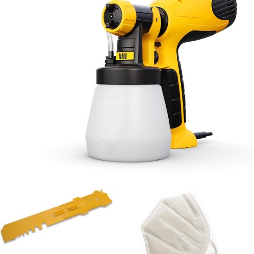 WAGNER Pistolet à peinture W 100 Wood&Metal Sprayer pour vernis et lasures à l&rsquo;intérieur et l&rsquo;extérieur, 5 m²-12 min, réservoir de 800 ml, 280 W