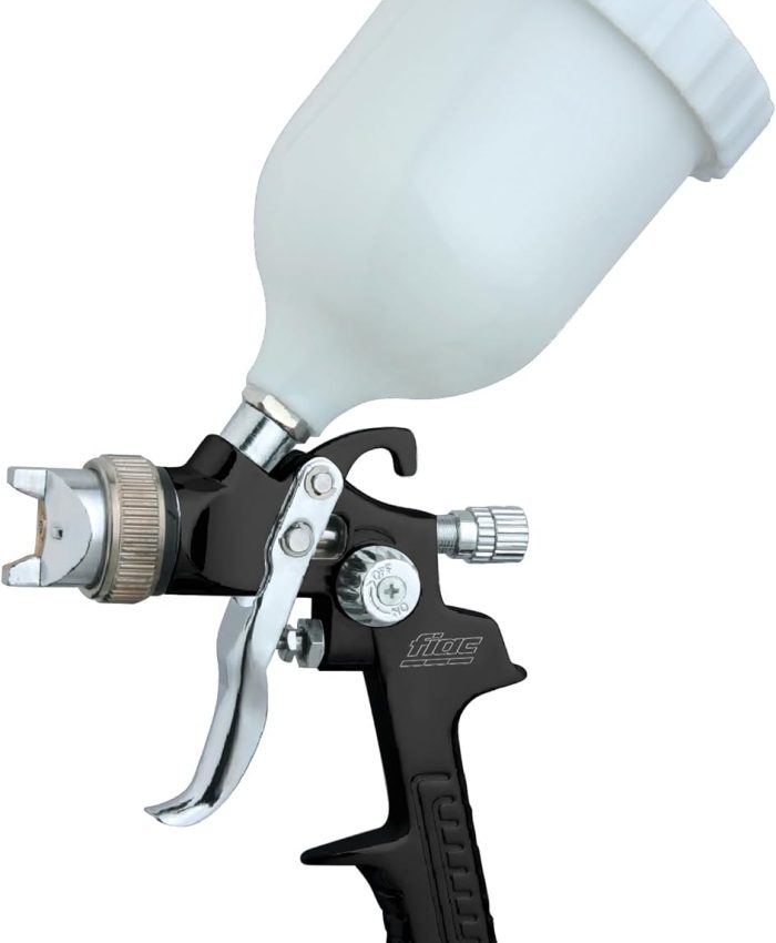FIAC Pistolet à pulvérisation pour Peinture modèle 1864, aérographe Semi-Professionnel avec réservoir de Peinture de 600 ML, buse en INOX, Pression Max 4 Bar, Noir