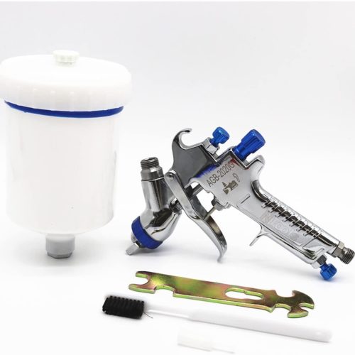 HNJZZSK Pistolet a Peinture pneumatique Pistolet pulvérisateur 1.5mm buse Pistolet pulvérisateur à Air Professionnel avec Adaptateur Joints Type H/O Tasse Rapide Pistolet pulvérisateur Peinture Tasse