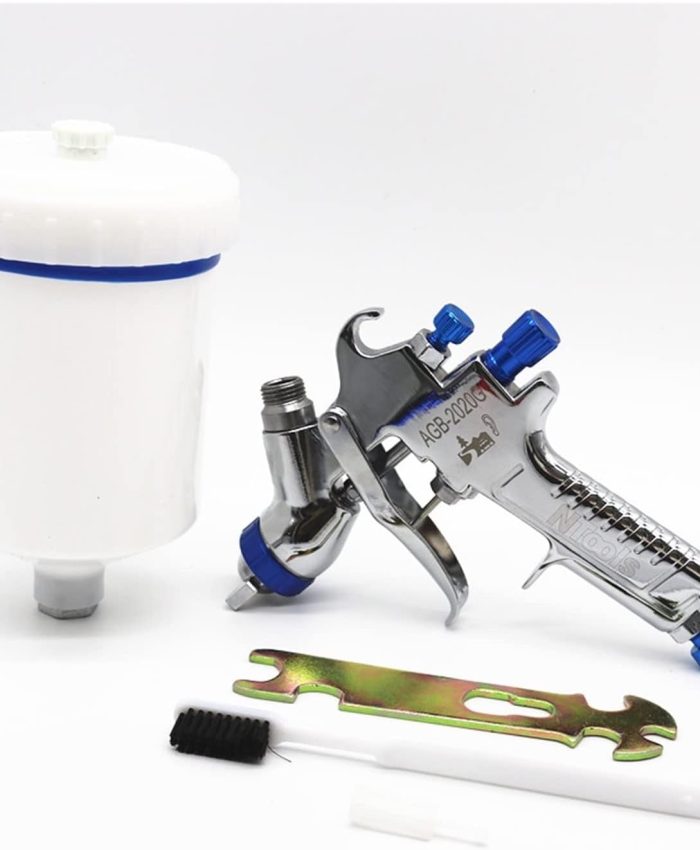HNJZZSK Pistolet a Peinture pneumatique Pistolet pulvérisateur 1.5mm buse Pistolet pulvérisateur à Air Professionnel avec Adaptateur Joints Type H/O Tasse Rapide Pistolet pulvérisateur Peinture Tasse