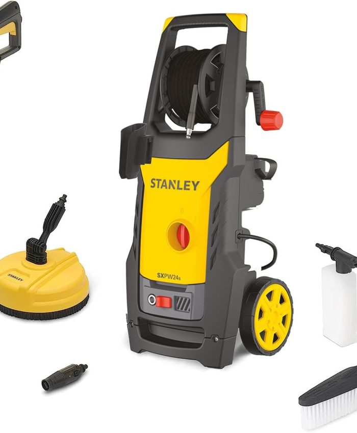 Stanley Nettoyeur Haute Pression SXPW19BX | pour Surfaces Extérieures et Autos | avec Nettoyeur de Surfaces et Brosse Fixe | Pression máx. 150 Bar | Débit máx. 440 l/h | Puissance absorbée 1900 W