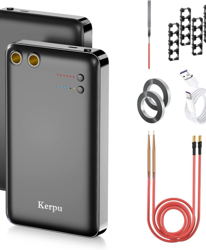 Machine à souder par point,Kerpu 5000mah 11 Grades supporte le mode Auto&Manuel avec 5M Feuille de Nickel,support de batterie