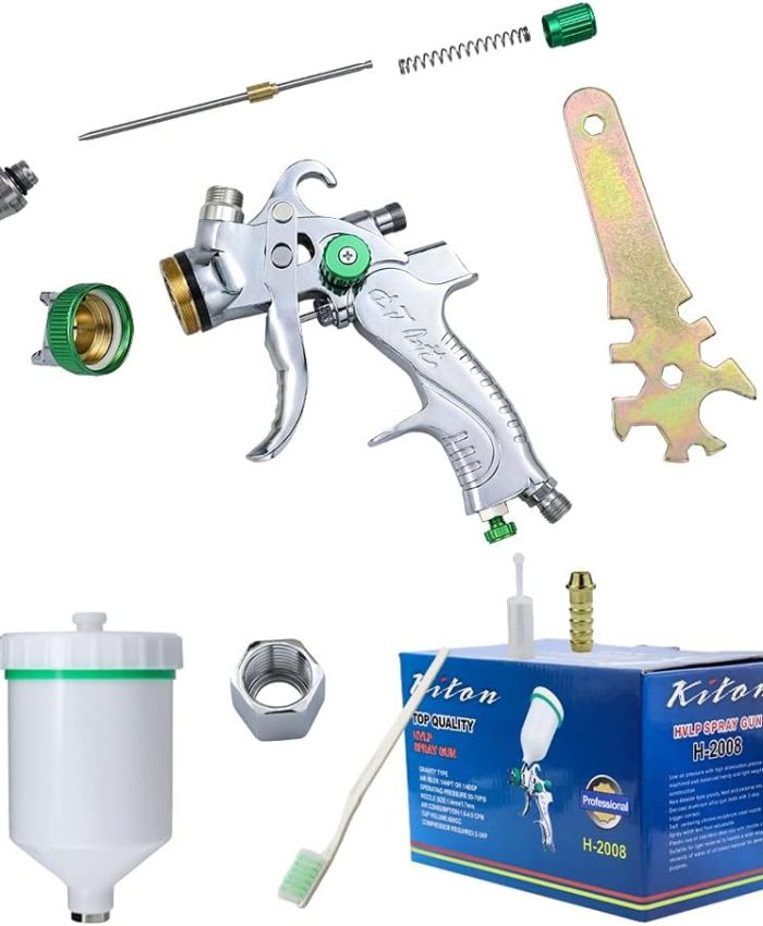 Pistolet à Peinture HVLP 600ML Gravity pneumatique pneumatique Peinture Pistolet Pistolet de réparation de Voitures Professionnelles (Color : 1.4 1.7 2.0mm Set)