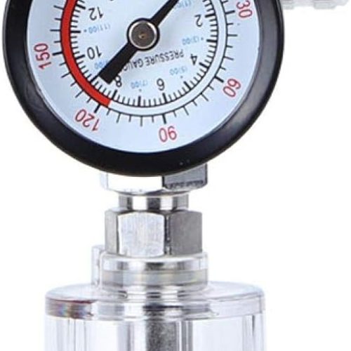 Manomètre de régulateur d&rsquo;air de 1/4 pouce jauge de régulateur de pulvérisation pneumatique de pression d&rsquo;air pour pistolet de peinture par pulvérisation