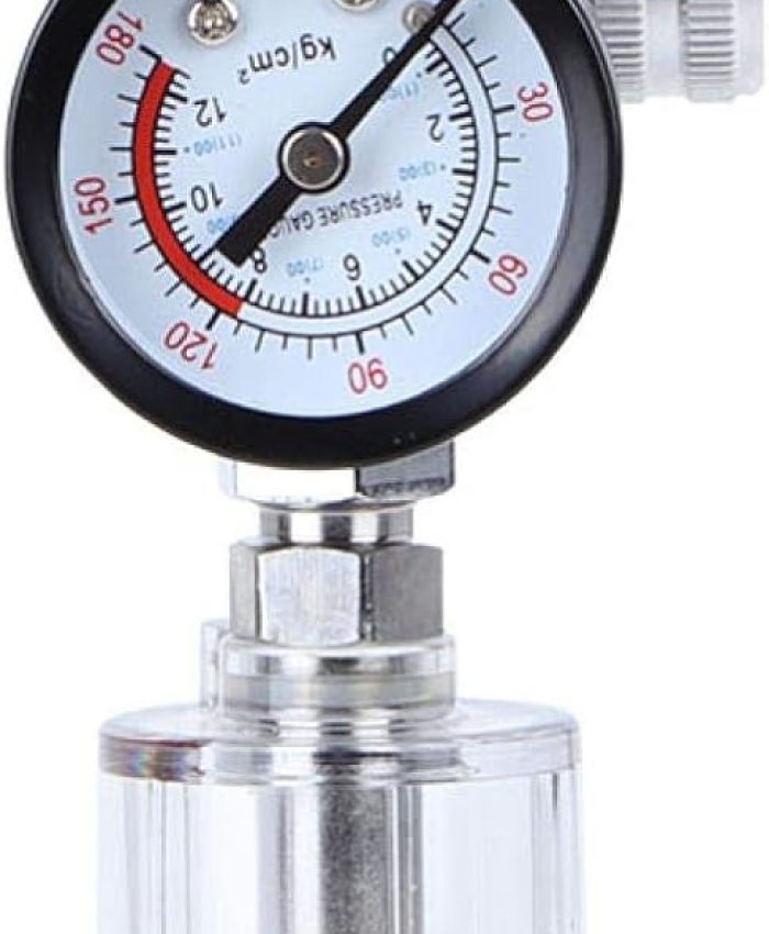 Manomètre de régulateur d&rsquo;air de 1/4 pouce jauge de régulateur de pulvérisation pneumatique de pression d&rsquo;air pour pistolet de peinture par pulvérisation
