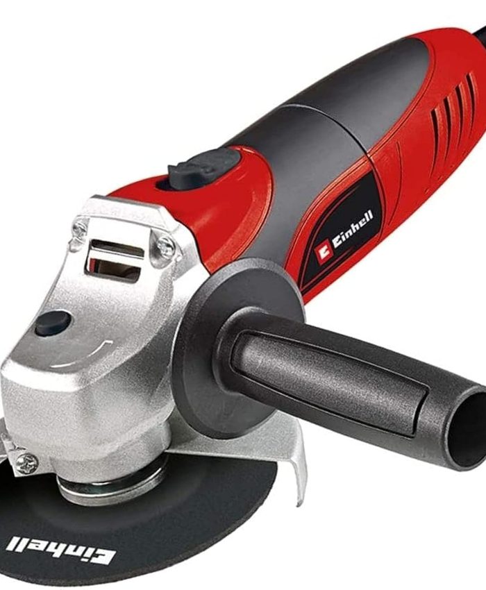 Einhell Meuleuse d&rsquo;angle TC-AG 125 (850 W, Capot de protection, Blocage de l’arbre, Tête métallique, Livré avec poignée supplémentaire et clé à bride, sans disque)
