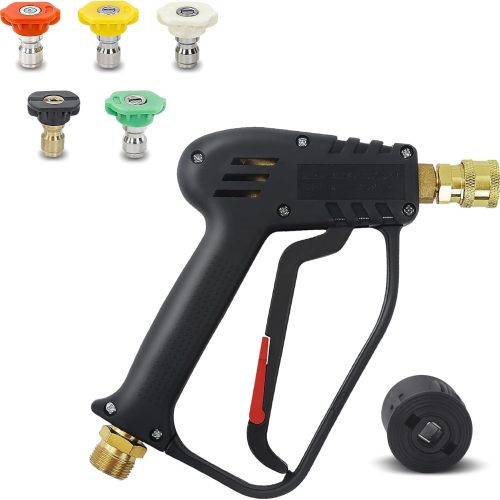 DERASL 4000 PSI Pistolet pour Nettoyeur Haute Pression avec connecteur Schlauch M22 14MM, connecteur Rapide Nilfisk, Panneau de Pistolet de Lavage de Voiture pour Outil de Nettoyage de Lave-Auto