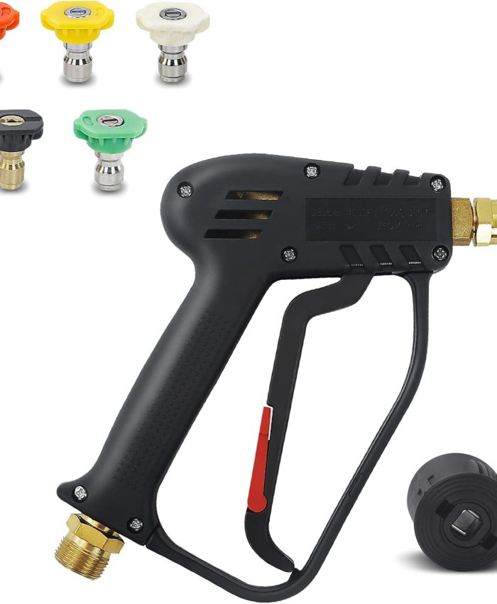 DERASL 4000 PSI Pistolet pour Nettoyeur Haute Pression avec connecteur Schlauch M22 14MM, connecteur Rapide Nilfisk, Panneau de Pistolet de Lavage de Voiture pour Outil de Nettoyage de Lave-Auto