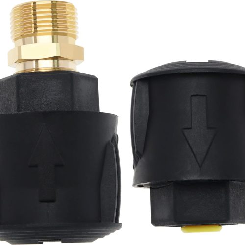 eMagTech 1 ensemble Raccord Rapide à Haute Pression Remplacement Compatible avec Karcher K2-K7 Tuyaux à Raccord Rapide Adaptateur de Tuyau de Nettoyeur Haute Pression en Plastique