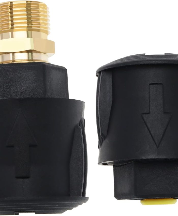 eMagTech 1 ensemble Raccord Rapide à Haute Pression Remplacement Compatible avec Karcher K2-K7 Tuyaux à Raccord Rapide Adaptateur de Tuyau de Nettoyeur Haute Pression en Plastique