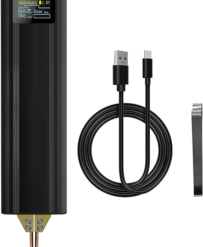 Machine Portative de Soudage par Point, 5000mAh capacité 80 Vitesses réglable Commutation Automatique et Manuelle Soudure par Points Fer a souder à point réglable Professionnel pour la réparation