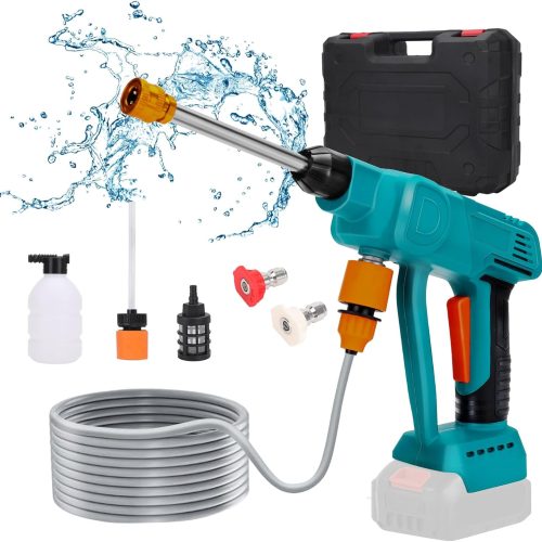 Nettoyeur Haute Pression sur Batterie Compatible avec Makita 18 V, Laveuse électrique sans Fil Machine à Laver Haute, Pistolet de Nettoyage Portable avec 5m Tuyau