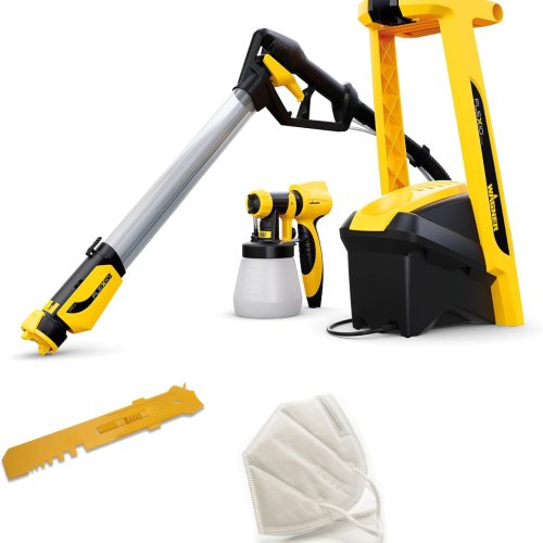 WAGNER Système de Peinture par pulvérisation W 950 FLEXiO pour peintures murales, Vernis & lasures à l&rsquo;intérieur & à l&rsquo;extérieur, 15 m²-5 Min, réservoir 800 ML, 630 W, Tuyau 3,5 m