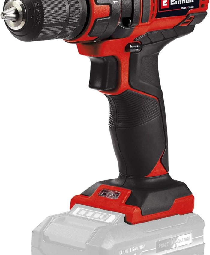 Einhell Perceuse Visseuse sans fil TC-CD 18/35 Li – Solo Power X-Change (Li-ion, 18V, Couple 35, éclairage LED) Livré sans batterie ni chargeur