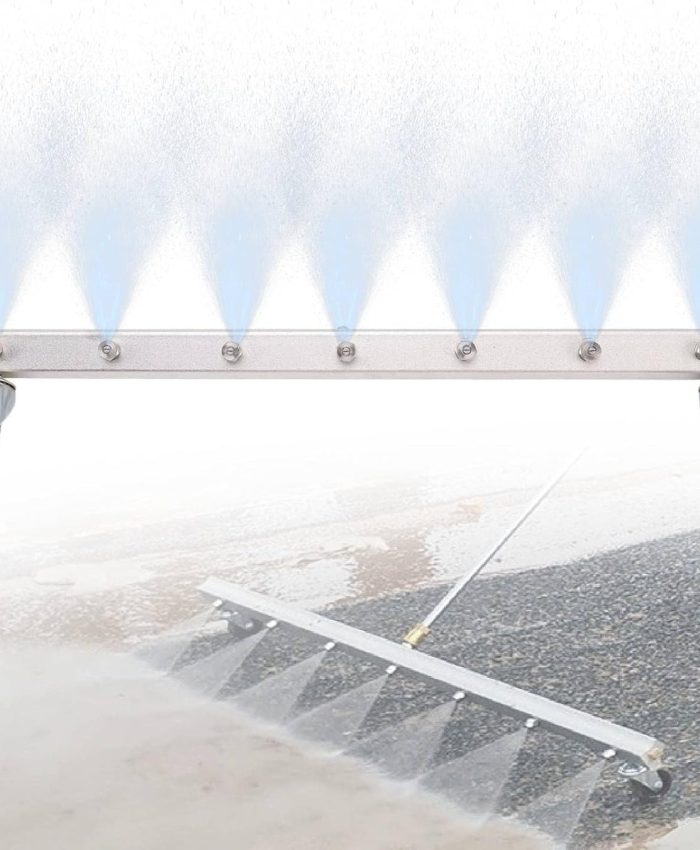 Jiawu Nettoyeur Haute Pression, Balai à Eau pour Nettoyeur de Train de Roulement de 25,59 Pouces, Balai pour Nettoyeur Haute Pression à 7 Buses, avec Connecteur Rapide, 4000 PSI
