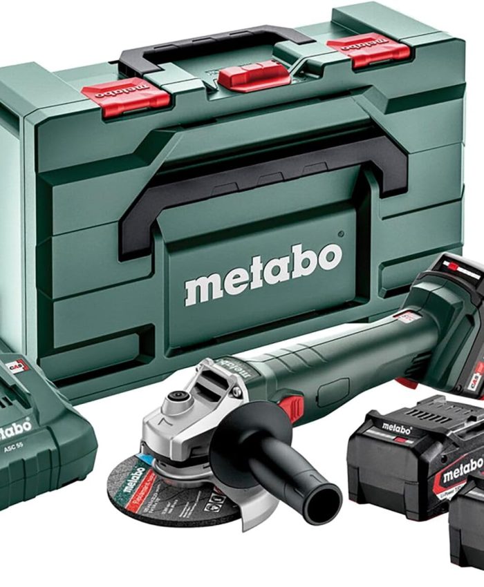 Meuleuse dangle sans fil Metabo W 18 L 9-125 602249960 125 mm 18 V 4.0 Ah, Black