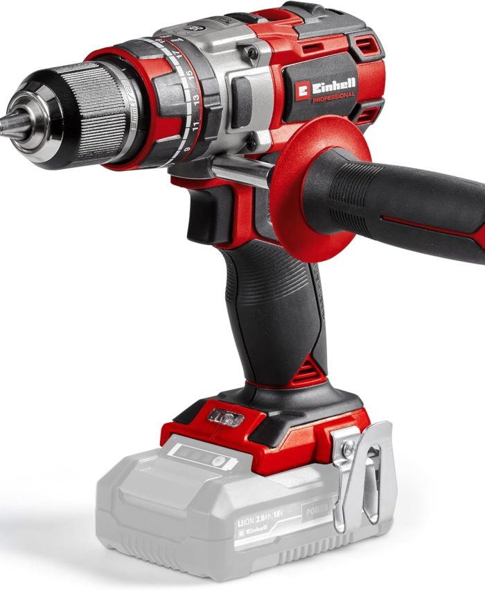 Einhell Professional Visseuse-perceuse à percussion sans fil TP-CD 18/80 Li-i BL-Solo Power X-Change (18 V, moteur sans charbon, 80 Nm, perçage à percussion, mandrin 13 mm, 2 vitesses, sans batterie)