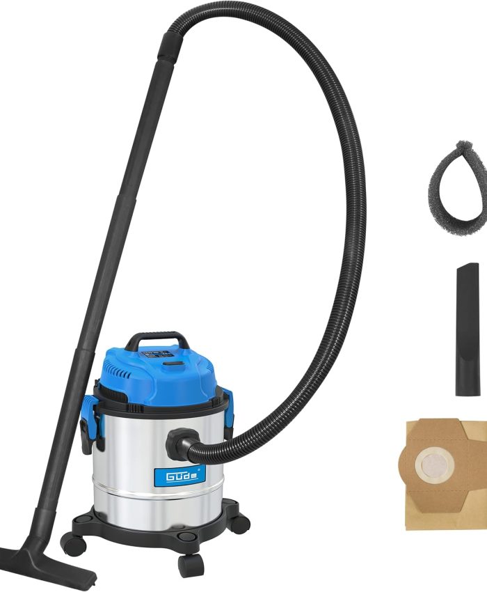 Güde 12 L 17000, Aspirateur à Sec Humide GNTS 12L, Bleu, Argent, Noir