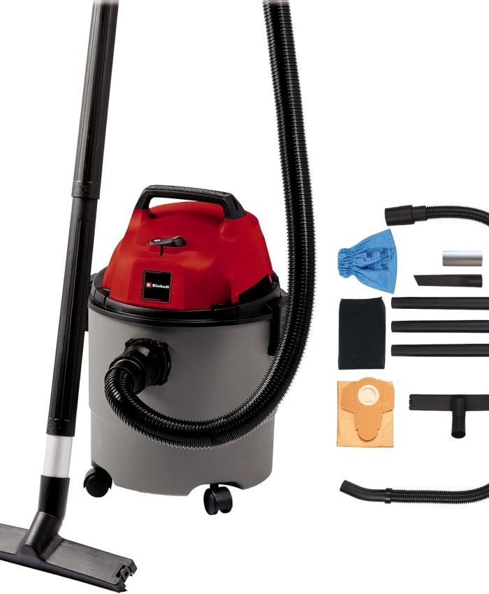 Einhell Aspirateur eaux et poussières TC-VC 1815 (1250 W, Cuve 15L, Livré avec accessoires)