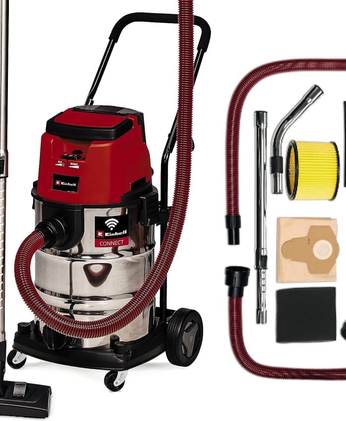 Einhell Professional Aspirateur eaux et poussières sans fil TP-VC 36/30 S Auto-Solo Power X-Change ( 36 V, modes ECO/BOOST, moteur sans charbon) Livré sans batterie ni chargeur