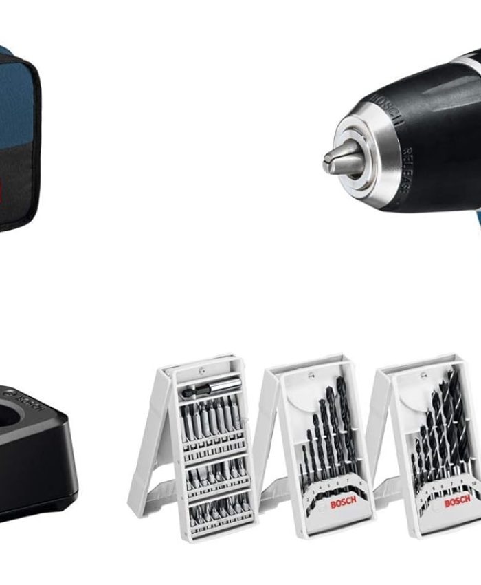 Bosch Professional 12V System perceuse-visseuse sans-fil GSR 12V-15 (set d&rsquo;accessoires 39 pièces, 1 batterie 2,0 Ah, 1 batterie 4,0 Ah, chargeur, dans sac)