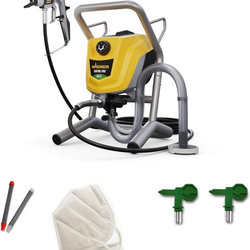 WAGNER Système de peinture par pulvérisation Airless Control Pro 250 M pour peintures murales, sous couches, vernis & lasures, 15 m²-2 min, réglage de la pression, 110 bar, tuyau 9 m