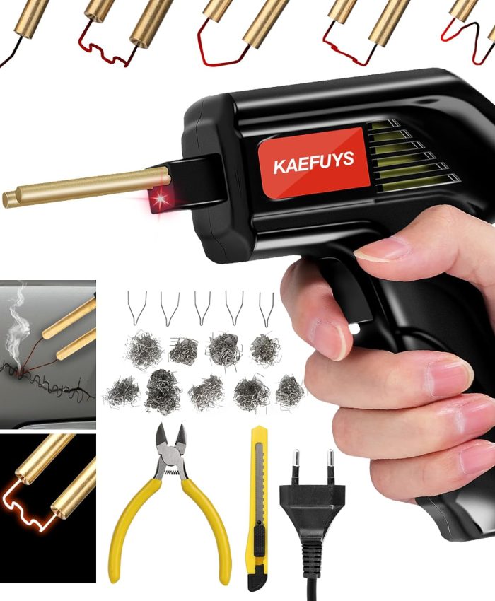 KAEFUYS 70 W Soudure Plastique 2 en 1 Soudage Plastique Machine Kit Reparation Plastique Souder Plastique Machine avec 805 Pcs Agrafes pour Réparation de Pare-Chocs Voiture Auto