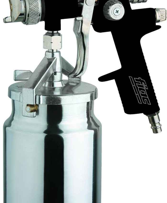 FIAC Pistolet à pulvérisation pour Peinture modèle 1865, aérographe Semi-Professionnel avec réservoir de Peinture 1L, buse en INOX, Pression Max 3 Bar