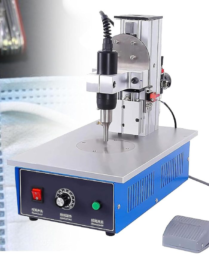 SGKOMN Soudeuse par Points ultrasonique portative, Machine à souder Le Plastique portative 1200W 35KHz avec pédale électronique Φ9mm pour Le Plastique en Nylon