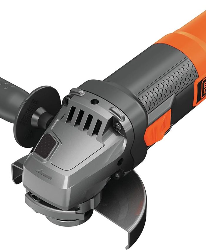 BLACK+DECKER BEG210-Qs Meuleuse d&rsquo;Angle Poignée 3 Positions, 900 W, Noir, 115 mm