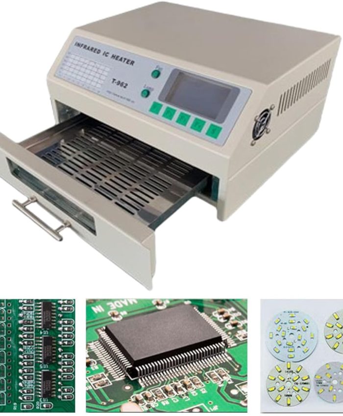WHYYDSS Machine à souder par Refusion Automatique T962/T962A/T962C, Four à Refusion, Machine à souder par Refusion contrôlée par Micro-Ordinateur, pour l&rsquo;épreuvage de Soudure PCB SMT,T-962