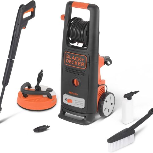 Black+Decker BXPW2200PE Nettoyeur Haute Pression avec Patio Cleaner Deluxe et Brosse Fixe (2200 W, 150 bar, 440 l/h)
